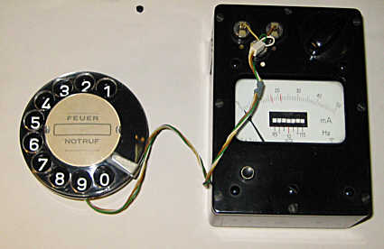 Nummernschalter - Prfgert von Gossen mit angeschlossenem Nummernschalter